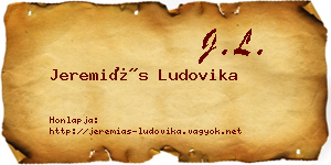 Jeremiás Ludovika névjegykártya